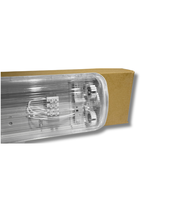 Waterproof HDL4L 2xT8 PC Housing+PC Reflector SS-Clip IP-65