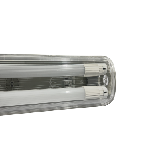 Waterproof HDL4L 2xT8 PC Housing+PC Reflector SS-Clip IP-65 - Image 3